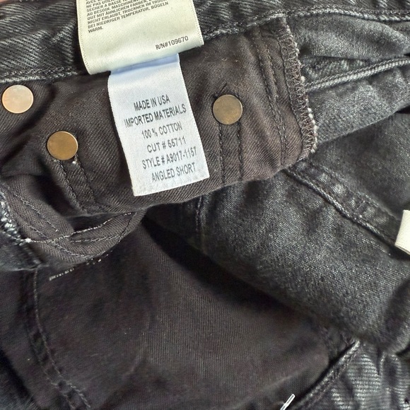 Agolde Pieced Angled Shorts in Shambles - Picture 8 of 8